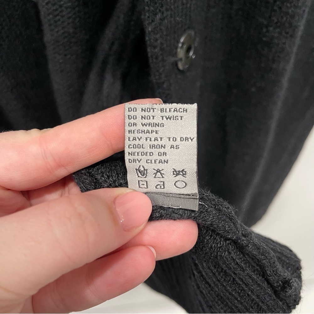 Remain Extrasoft Wool Snap Button Front Knit Ponc… - image 7